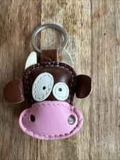 Cow Shape Keyring Handmade In UK Genuine Leather