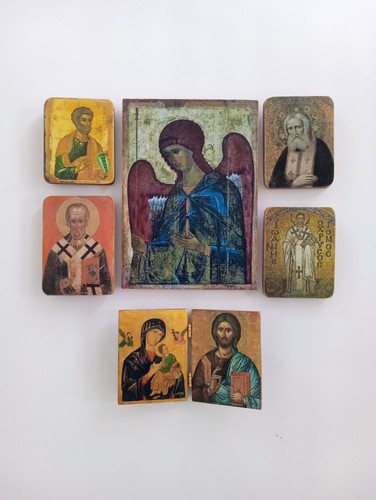 Orthodox christian icons set - icons, |
