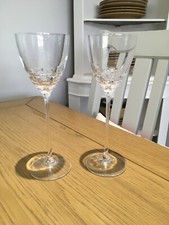 Pair 0f John Rocha Waterford Crystal Geo Champagne Glasses