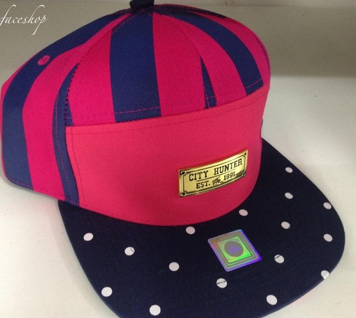 Pink polka dot panel cap - polka, 5