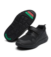 Boys Kids TOEZONE Black Unisex School Trainers  UK 10 11 12 13