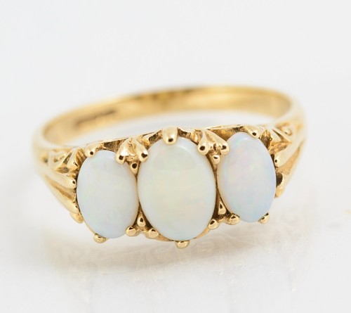 Vintage 9ct yellow gold opal - vintage, &