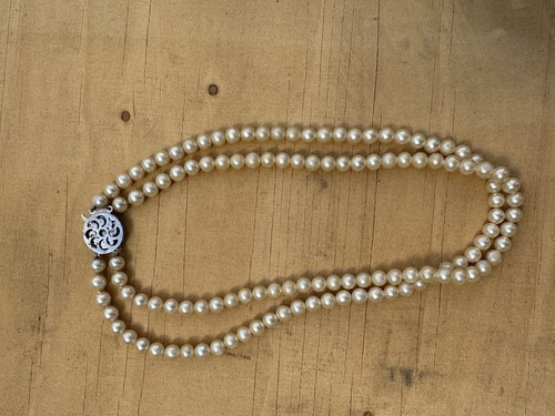 Vintage double strand knotted - vintage,