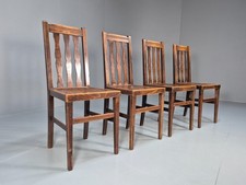 Vintage 1920s Dining Chairs Beechwood Solid Seats Robust Unusual EB10704 VDIN