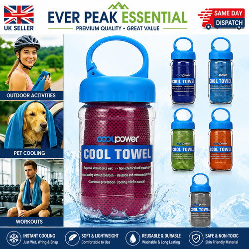 Cooling towel with portable - cooling,