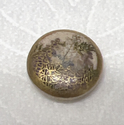 Antique satsuma style button - satsuma,