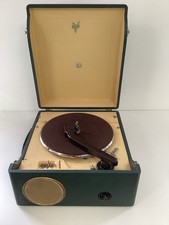 Rare Vidor 2347 78 Rpm Gramophone Record Player Vintage Handle Garrad Turntable