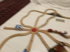 Large Wooden Brio Train Set Bundle  engines carriages trucks tracks bridges