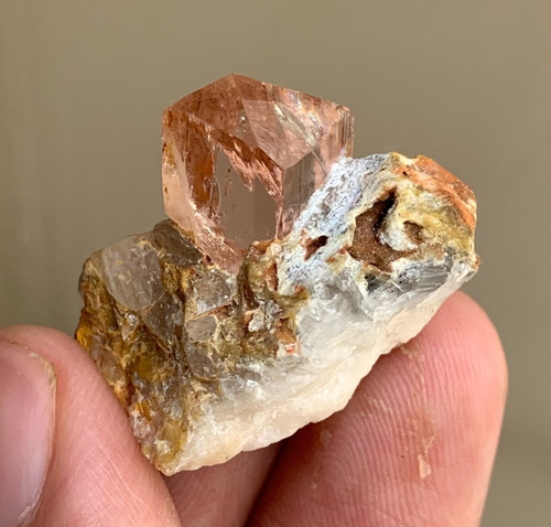 Imperial topaz crystal