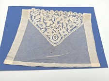 Honiton Bobbin Lace With Thistle Modesty Piece 19th Century Antique