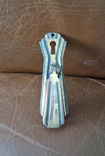 Art deco solid brass drop - drop, pull
