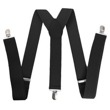 BLACK BRACES MEN'S GANGSTER 20'S 50'S 70'S FANCY DRESS SUSPENDERS COSTUME POLICE