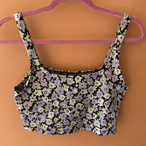 Zara crop top medium mauve - zara,