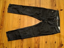 DIESEL DARRON MENS BLACK REGULAR SLIM-TAPERED JEANS SIZE W32 L30