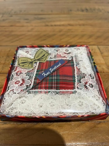 Vintage scottish tartan lace - vintage,