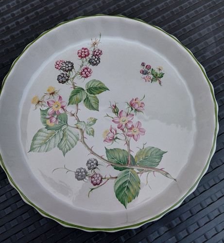 Vintage ceramic flan dish - flan,