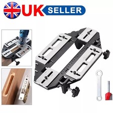 Wooden Door Hinge Jig Lock Guide Plate Router Bit Woodworking Slotting Locator