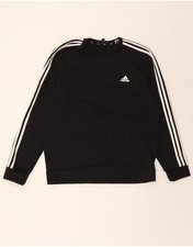 ADIDAS Mens Sweatshirt Jumper Large Black Polyester CI01