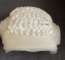 Vintage Hat 1950s Cream /