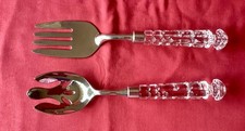 VINTAGE GODINGER VERSAILLES SILVERPLATE & SHANNON CRYSTAL 2 PIECE SERVING SET