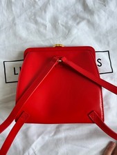 Lulu Guinness Designer leather bag lips. Red. Used once. 