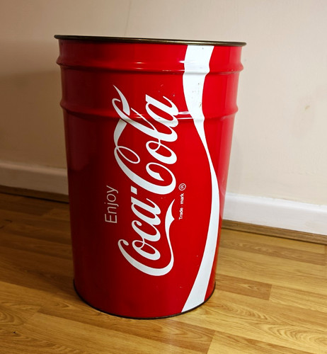 Coca cola storage bin trash - coca-cola,