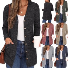 Womens Solid Sweater Open