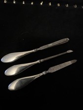 Three Piece Silver Handled Nail Manicure Tools Birmingham 1905 AC/MC