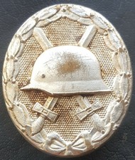 ✚6080✚ German Wound Badge SILVER post WW2 1957 pattern Verwundetenabzeichen ST&L