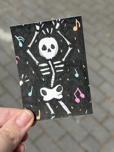 Aceo disco skeletons 3 - aceo, #3