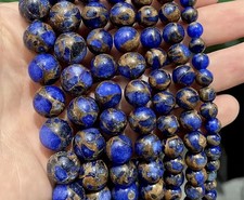 Blue Cloisonne Beads 8mm