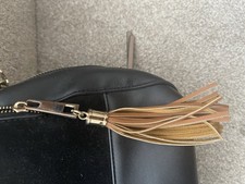 River island Black Bag With Brown Tassels