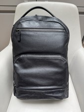 Tumi Harrison Warren Backpack Black Leather Commuter Laptop Bag