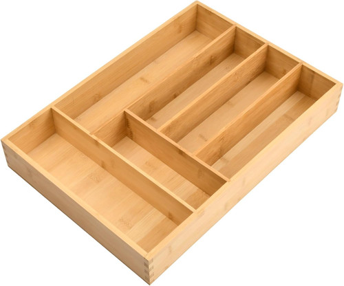 Wooden bamboo cutlery - bamboo, tray