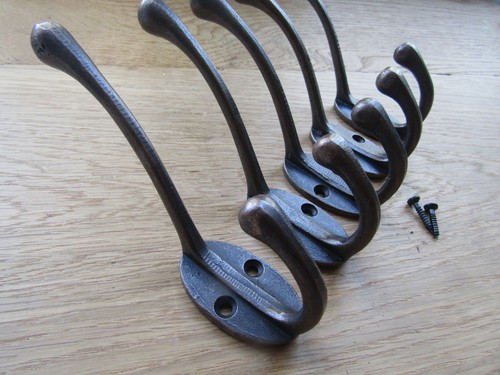 Antique copper victorian hooks - antique,