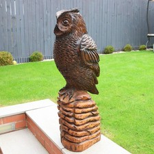 Oak Owl Garden Ornament Statue