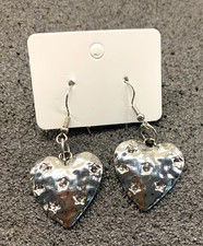 1 pair of"hammered" silver