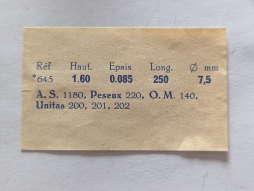 Nos 1180 peseux 220 unitas - as, 220/unitas