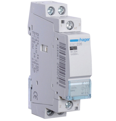 Hager 25a esc226 contactor 2nc - hager,