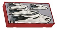 Teng Tools 5 Piece Power Grip Locking Plier Mole Set Long Nose Curved * Offer *