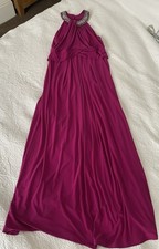 Debut 14 Party Dress Full Length Dianante Collar Sleeveless Pullover Stretch