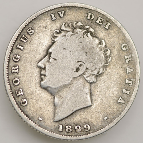 1829 george silver shilling - silver,