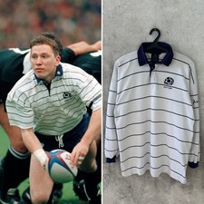 SCOTLAND 1991/1993 AWAY RUGBY UNION SHIRT PRINGLE NATIONAL TEAM JERSEY SIZE XL