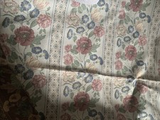 3 Metres Vtg? Floral Jacquard Fabric Soft Furnishings Reversible Roll End W150cm