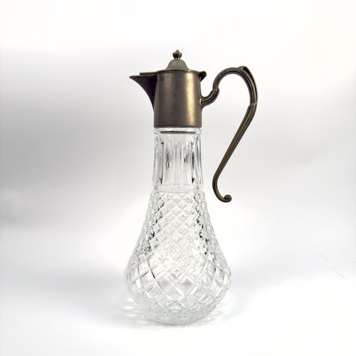 Cut glass silver plated - cut,