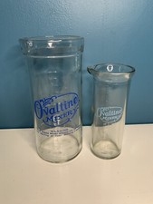 2 Vintage Glass Ovaltine Mixer Measuring Jug 1950s Kitchenalia Display Prop