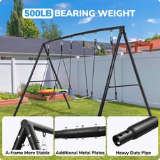 500lb Metal Swing Set with 3