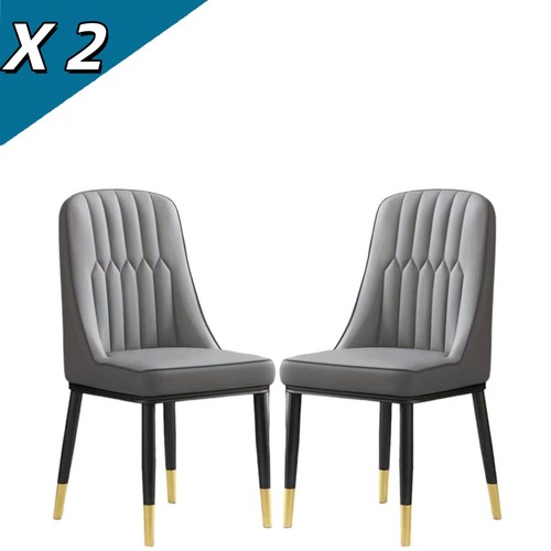 Set grey leather modern - set,