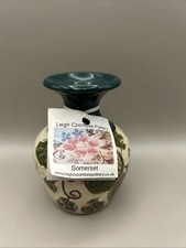 Leigh Coombes Pottery Mini Vase Somerset 9 CM High Studio Pottery