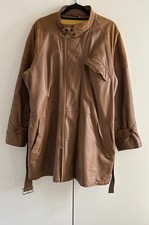 Louis Feraud Paris - Mens Lovely Lined & Belted Soft-Leather Coat/Size: 48/Used